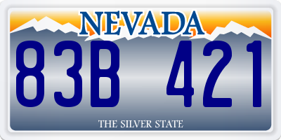 NV license plate 83B421