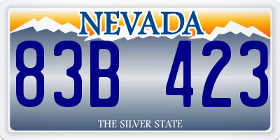 NV license plate 83B423