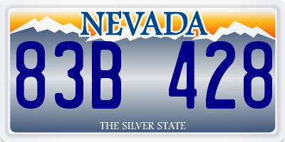 NV license plate 83B428