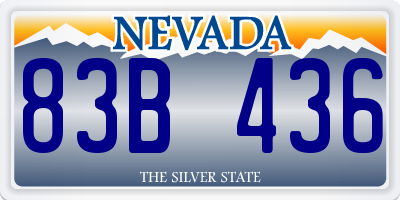 NV license plate 83B436