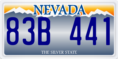 NV license plate 83B441