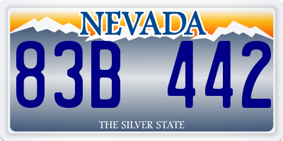 NV license plate 83B442