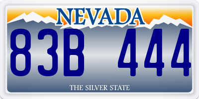 NV license plate 83B444