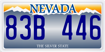 NV license plate 83B446