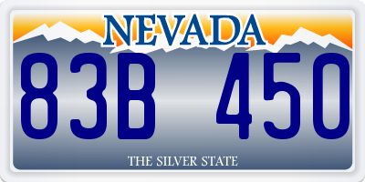 NV license plate 83B450