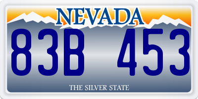 NV license plate 83B453