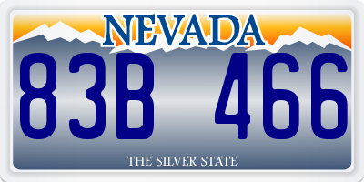 NV license plate 83B466