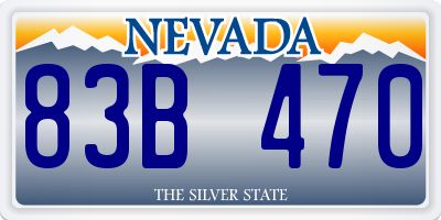 NV license plate 83B470
