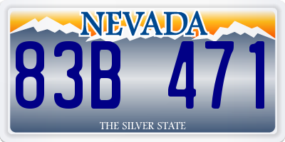 NV license plate 83B471