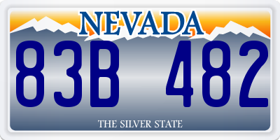 NV license plate 83B482