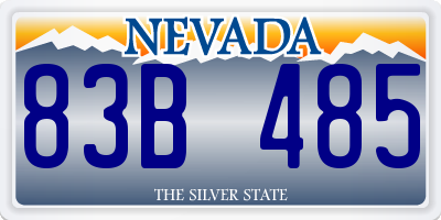 NV license plate 83B485