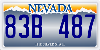 NV license plate 83B487