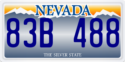 NV license plate 83B488