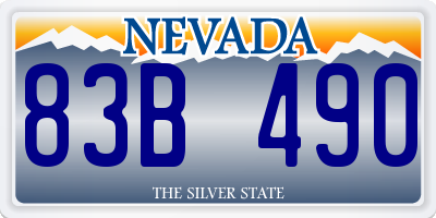 NV license plate 83B490