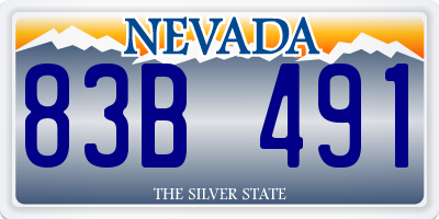 NV license plate 83B491