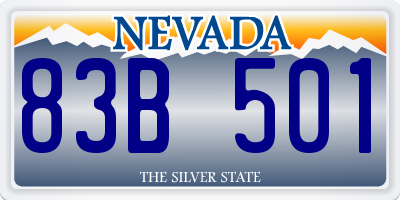 NV license plate 83B501