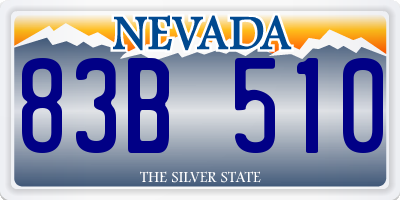 NV license plate 83B510