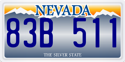 NV license plate 83B511