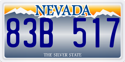 NV license plate 83B517
