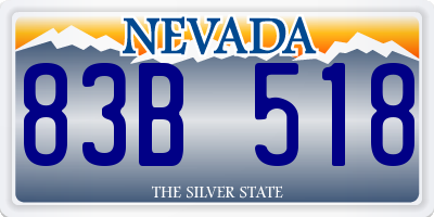 NV license plate 83B518