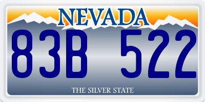 NV license plate 83B522