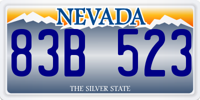 NV license plate 83B523