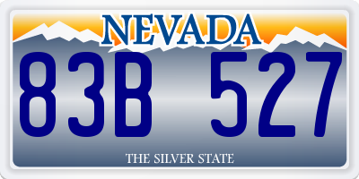 NV license plate 83B527