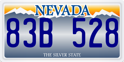 NV license plate 83B528