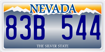 NV license plate 83B544