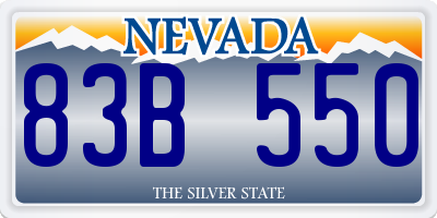 NV license plate 83B550