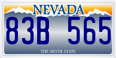 NV license plate 83B565
