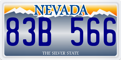 NV license plate 83B566