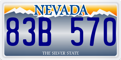 NV license plate 83B570