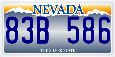 NV license plate 83B586
