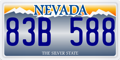 NV license plate 83B588