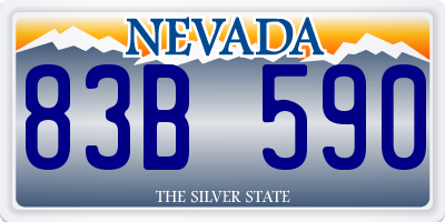 NV license plate 83B590