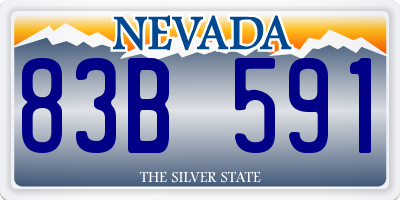 NV license plate 83B591