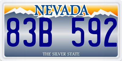 NV license plate 83B592