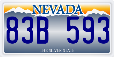 NV license plate 83B593