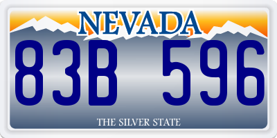 NV license plate 83B596