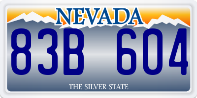 NV license plate 83B604