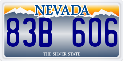 NV license plate 83B606