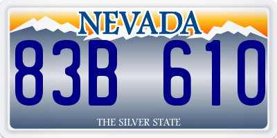 NV license plate 83B610