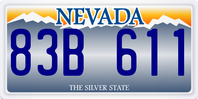 NV license plate 83B611