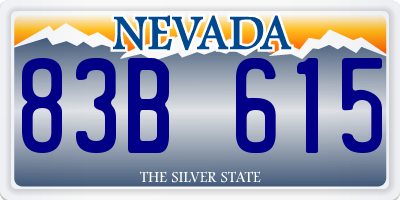 NV license plate 83B615