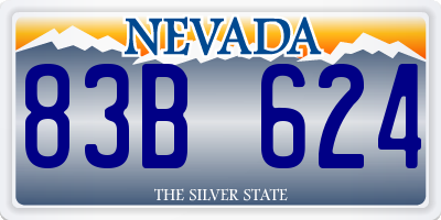 NV license plate 83B624