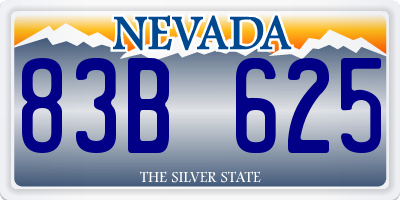 NV license plate 83B625