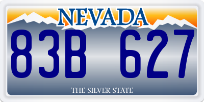 NV license plate 83B627