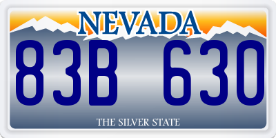 NV license plate 83B630