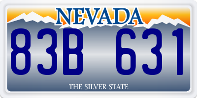 NV license plate 83B631